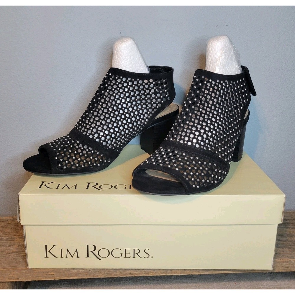 Kim Rogers Women's Shoes Susie Size 9M Black Open Toe Sandal Heel